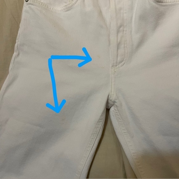 Agolde Riley High Rise Straight Crop Raw Hem Button Fly Jeans Size 27 - Picture 10 of 11